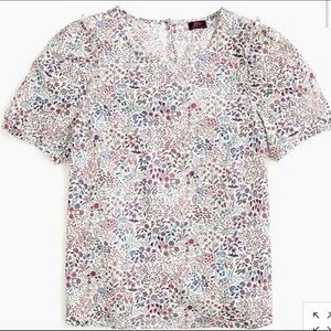JCrew Liberty of London puff sleeve shirt